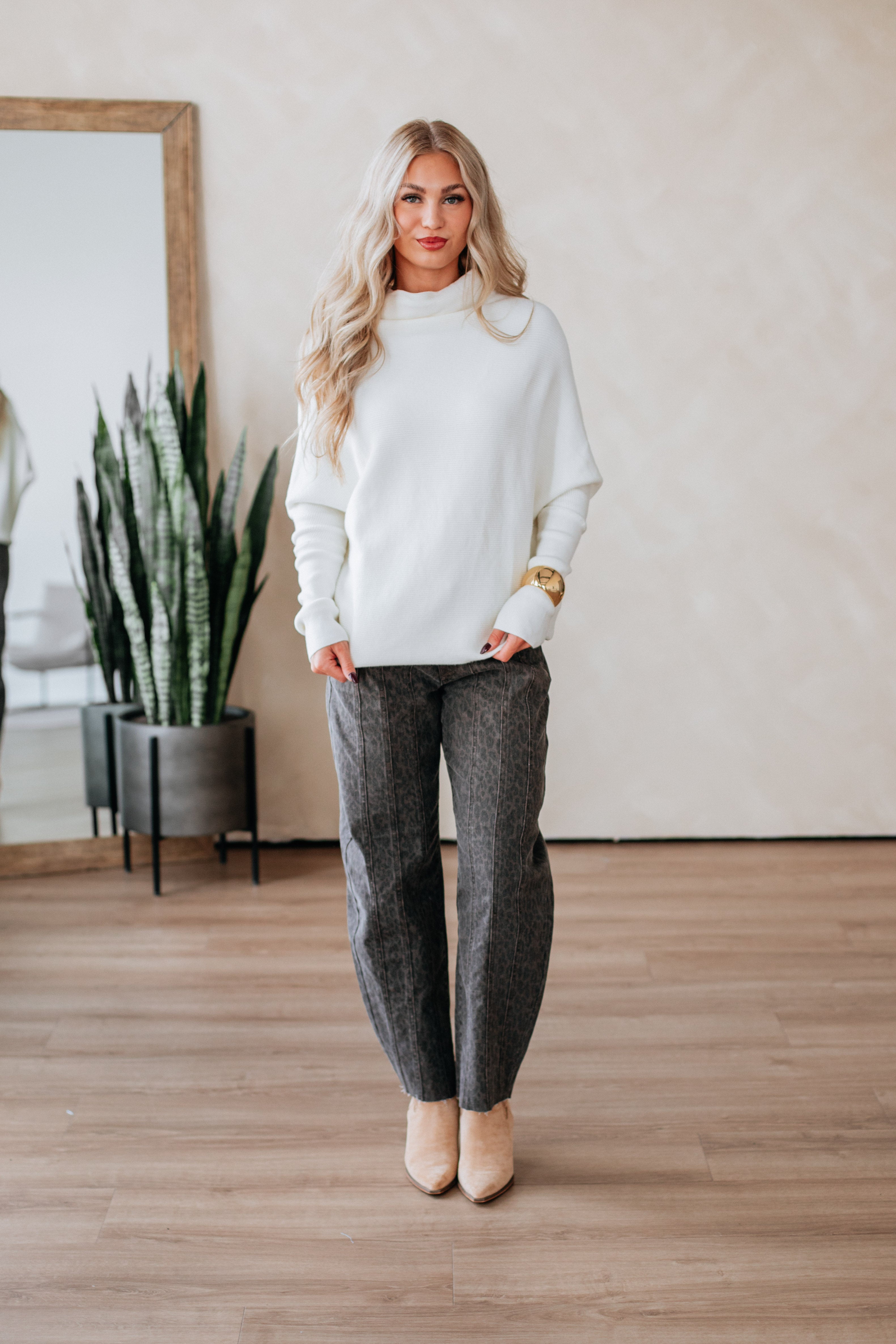 Gretchen Dolman Sweater - Cream - Image 3