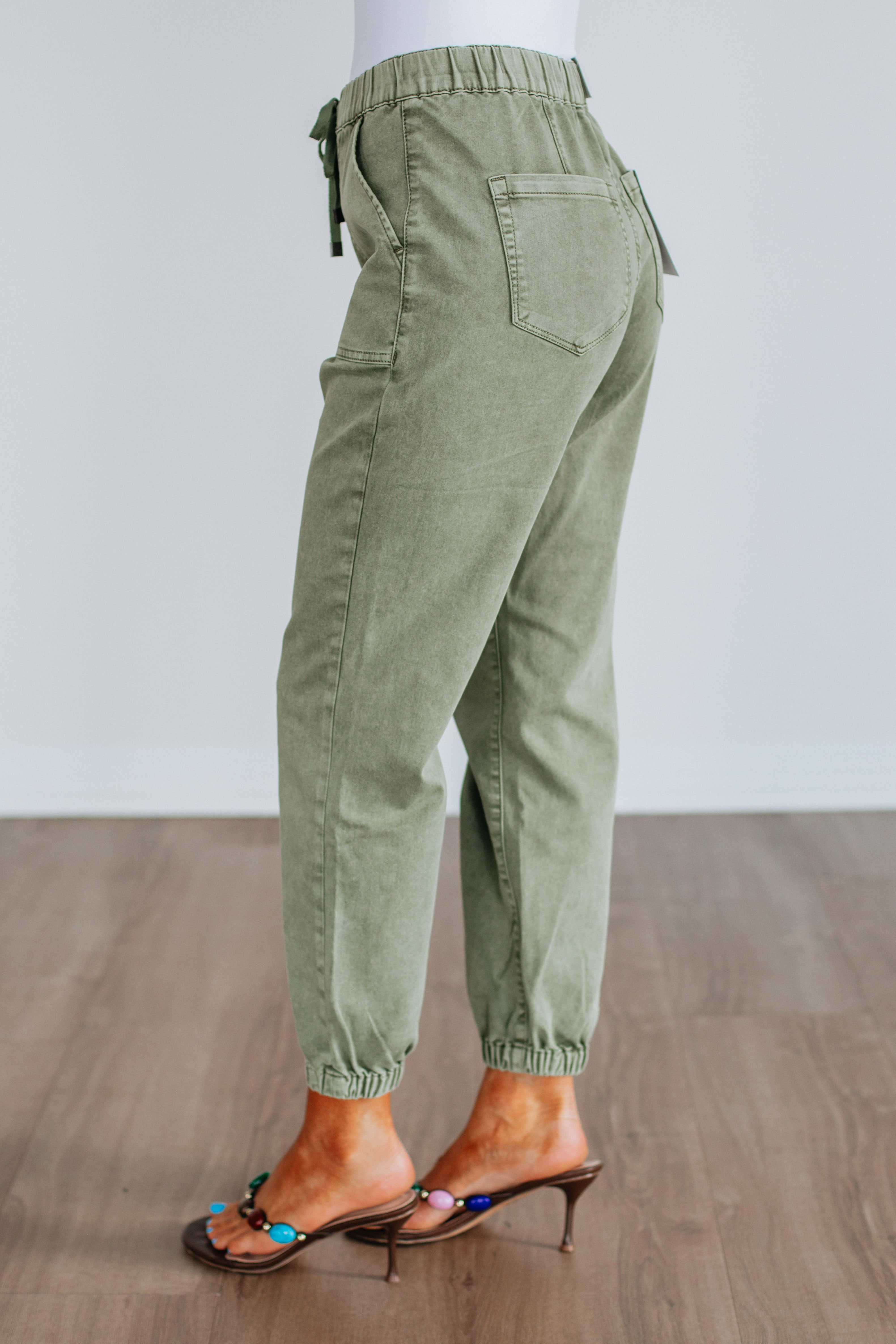 Drea Mica Joggers - Olive - Image 6