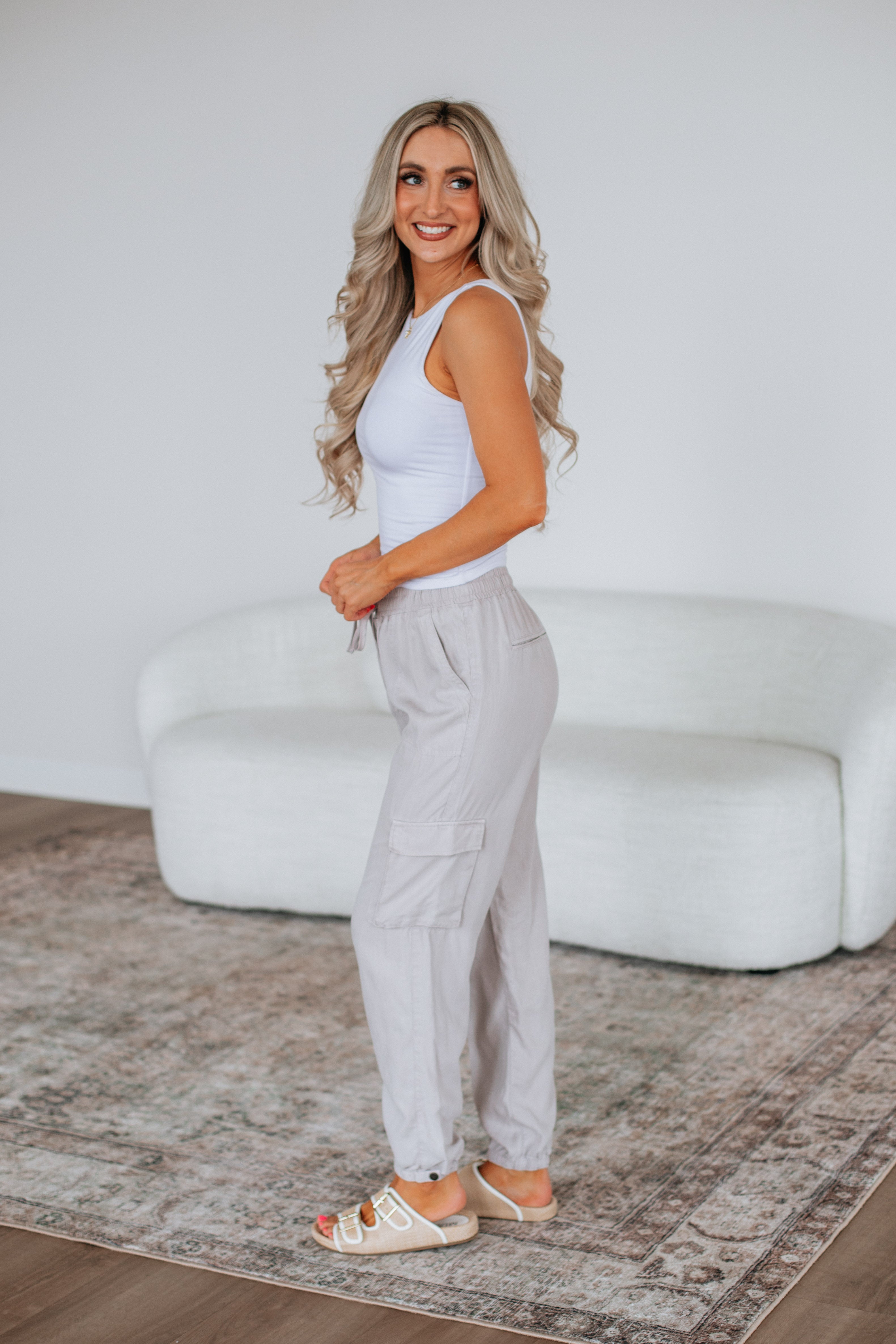 Bodie Cargo Joggers - Stone - Image 3