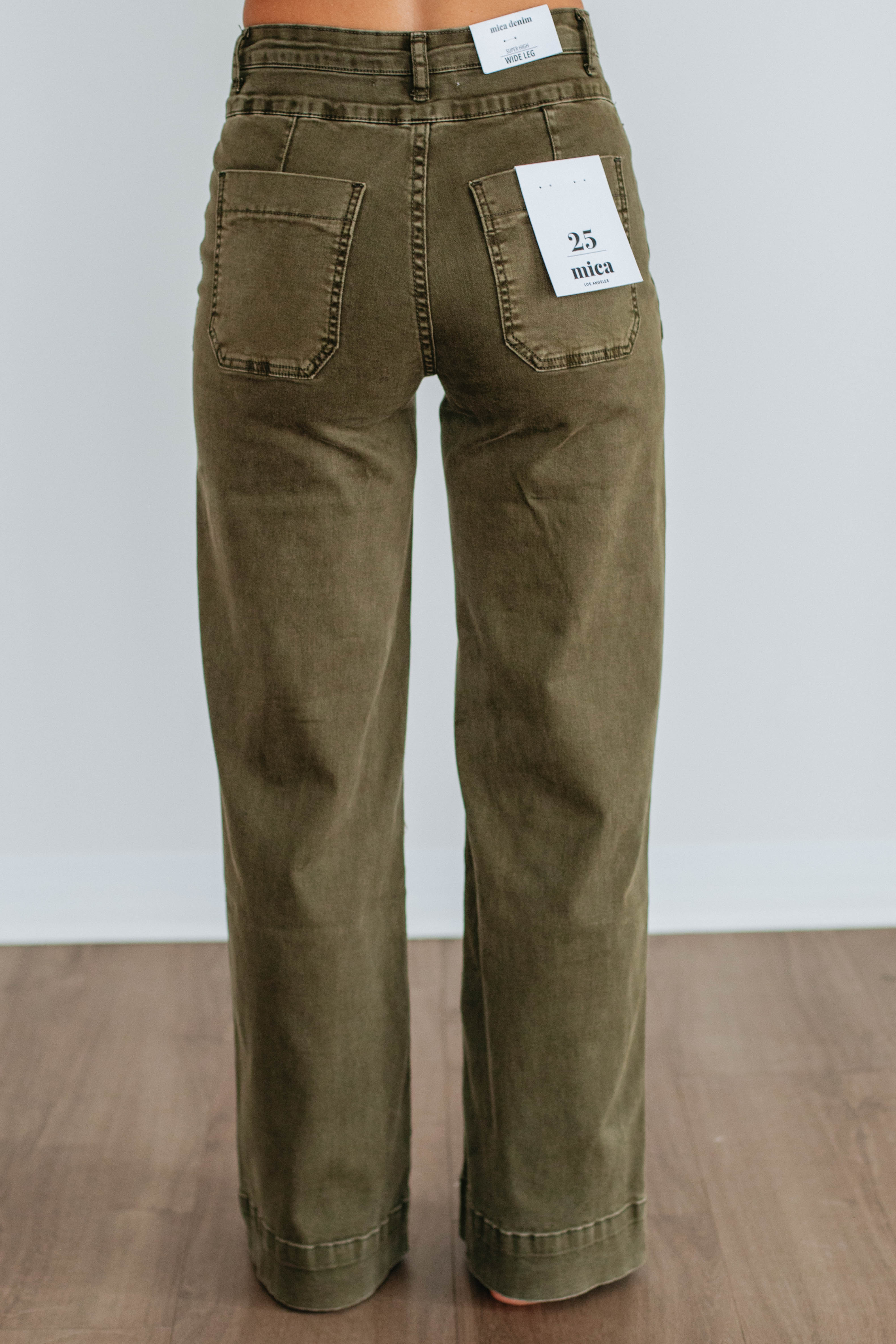 Bennett Mica Jeans - Dark Olive - Image 4