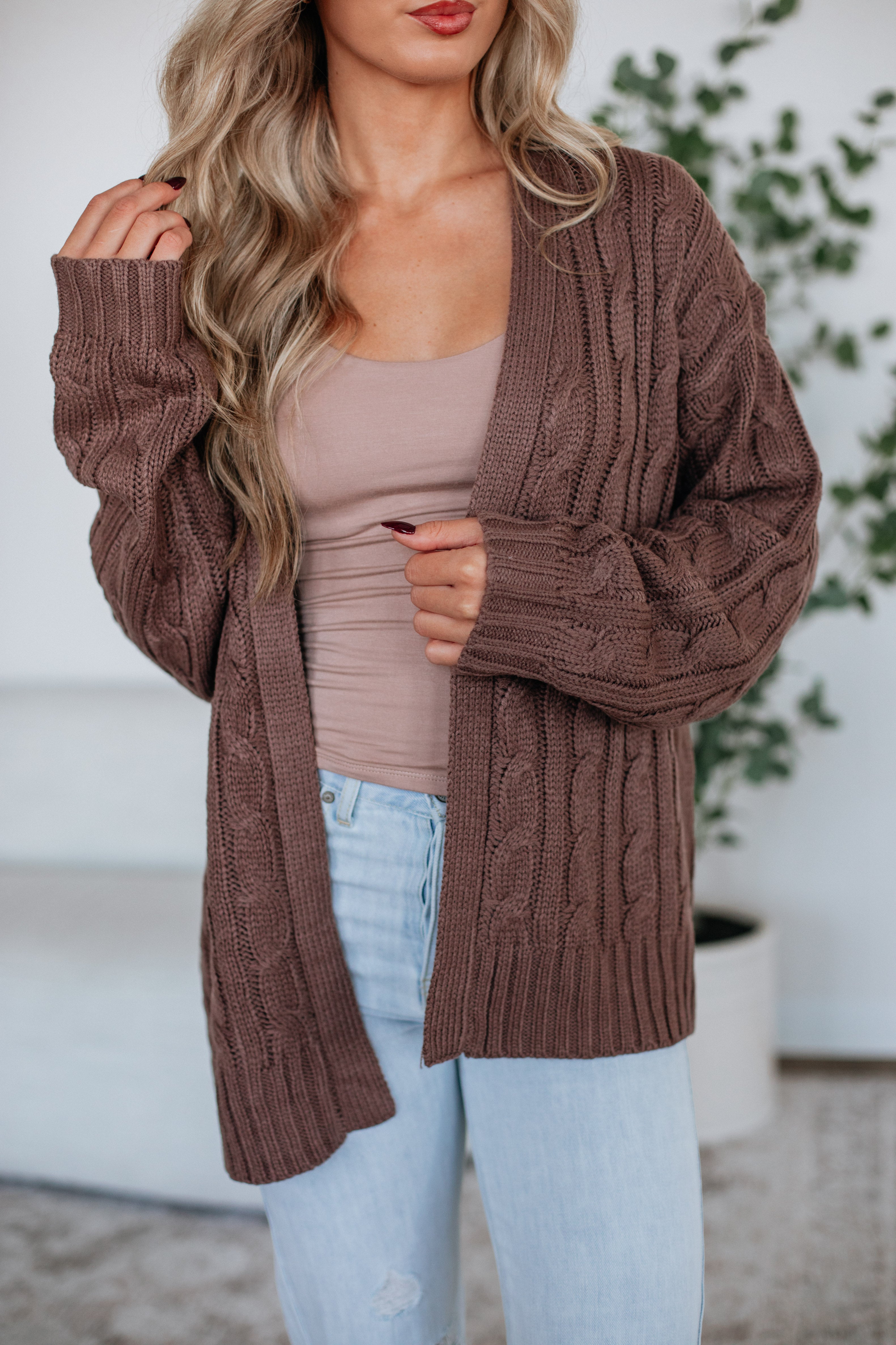Shelly Cable Knit Cardigan - Image 2