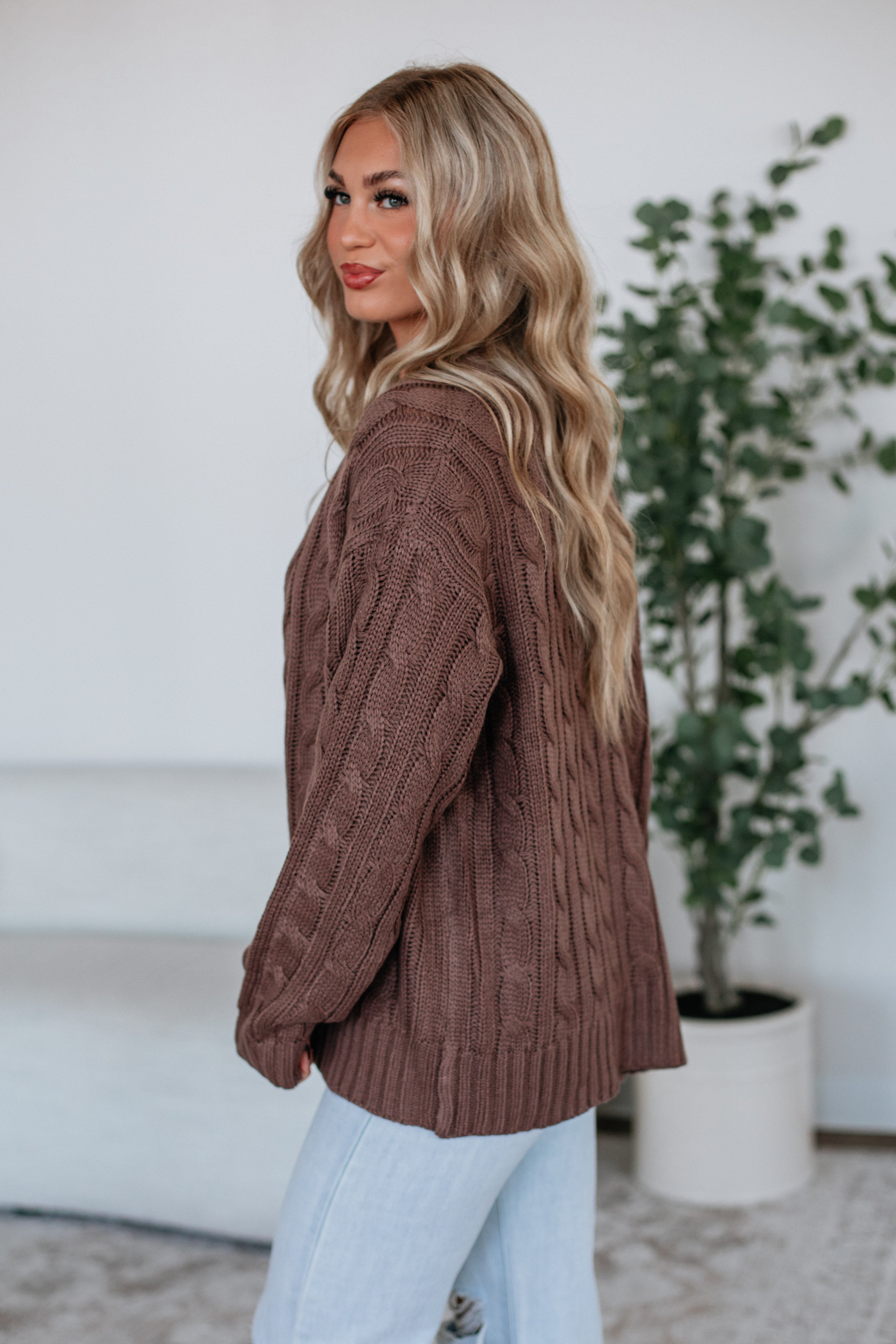 Shelly Cable Knit Cardigan - Image 4