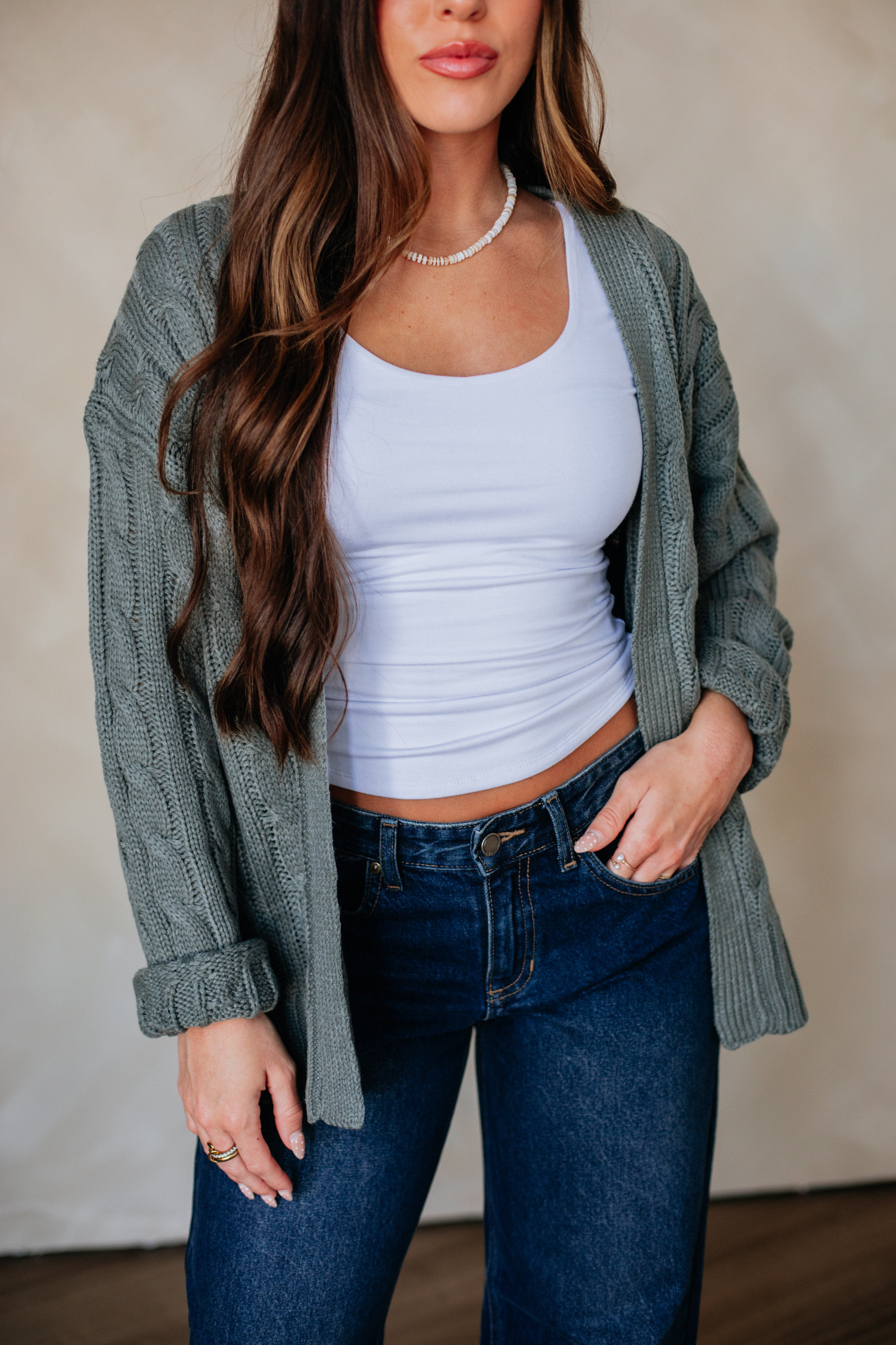 Shelly Cable Knit Cardigan - Image 7